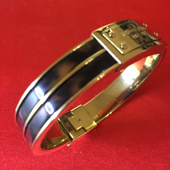 Michael Kors Women's Gold Tone Tortoise Print Bracelet - Picture 1 of 5